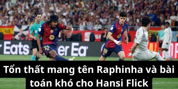 Khả năng cao Raphinha không kịp hồi phục để ra sân